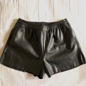 Daphnea Leather Shorts